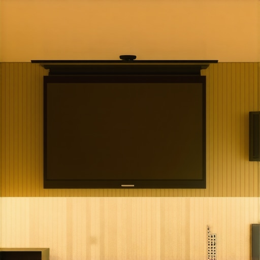 Modern home theater with immersive lighting, sound, and scent elements