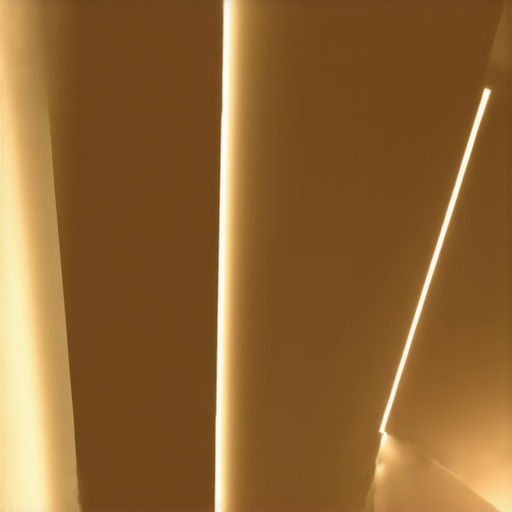 Sleek home theater ceiling with embedded LED strips demonstrating adaptive lighting.