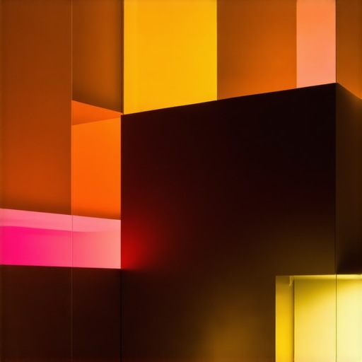 Interior of a luxury home theater showcasing multi-zone LED lighting and ambient effects