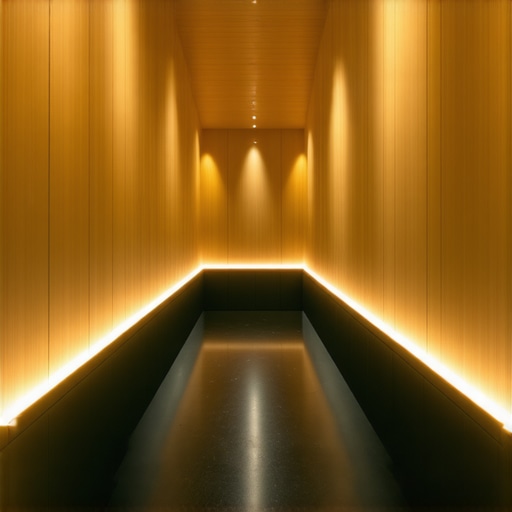 Elegant interior showcasing multi-layered LED backlighting with spectral control and ambient effects