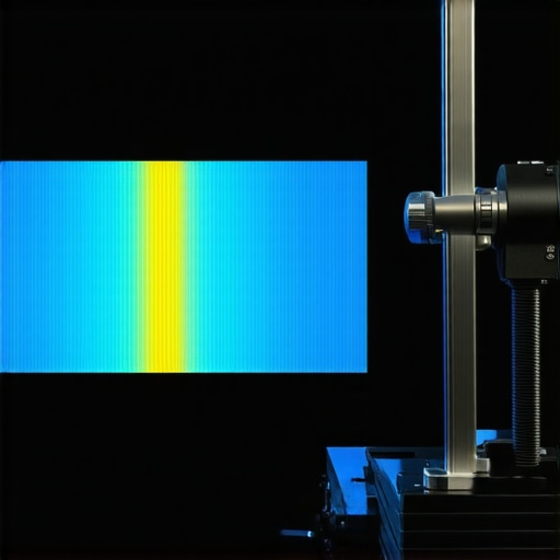 Spectrometer measuring LED spectral output in a home theater environment.