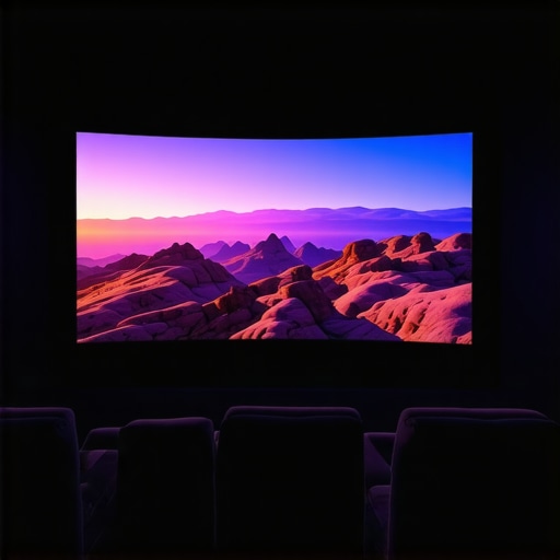 Home theater with curved display and customized LED bias lighting system highlighting advanced installation techniques.