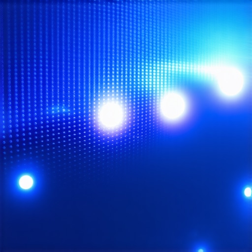 Nanostructured holographic diffuser dispersing light evenly in a home theater environment.