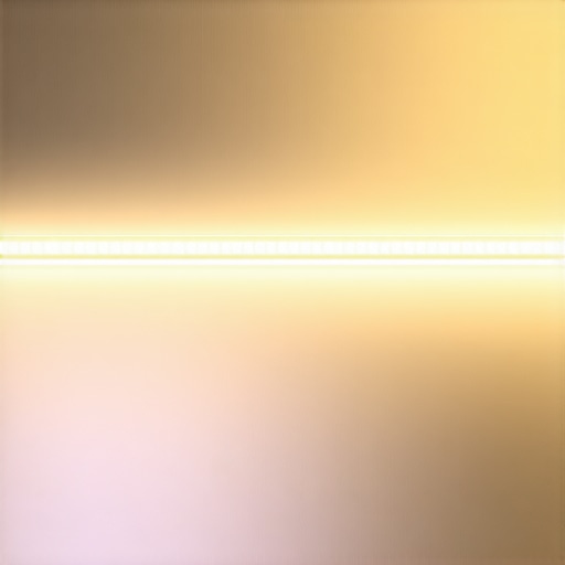 Close-up of professionally diffused LED strip lighting illuminating textured wall