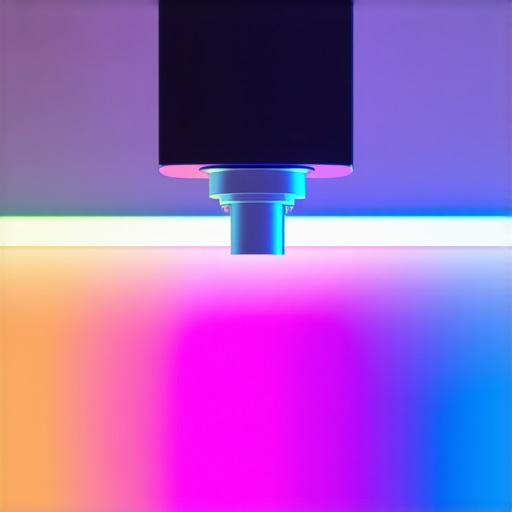 Spectrometer measuring the spectrum of LED bias lighting for precise calibration