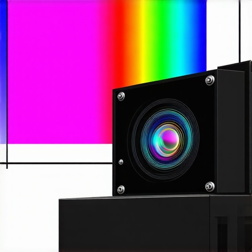 Spectrometer analyzing LED lighting spectrum for bias light calibration