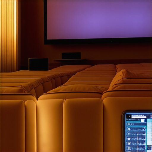 Modern home theater with customizable bias lighting and spectral tuning devices