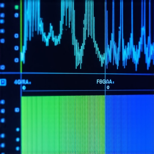 Close-up of FPGA controller modules used in synchronized lighting systems