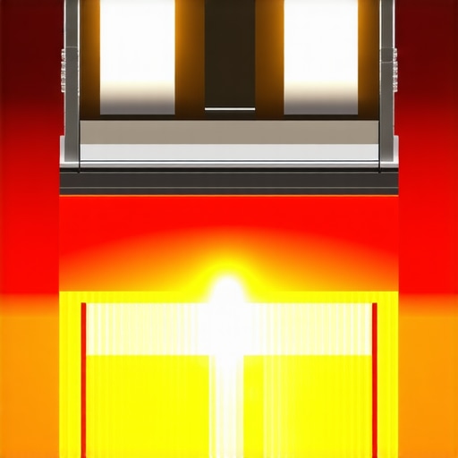 Diagram showing thermal-efficient LED mounting with adaptive clamps and composite substrates