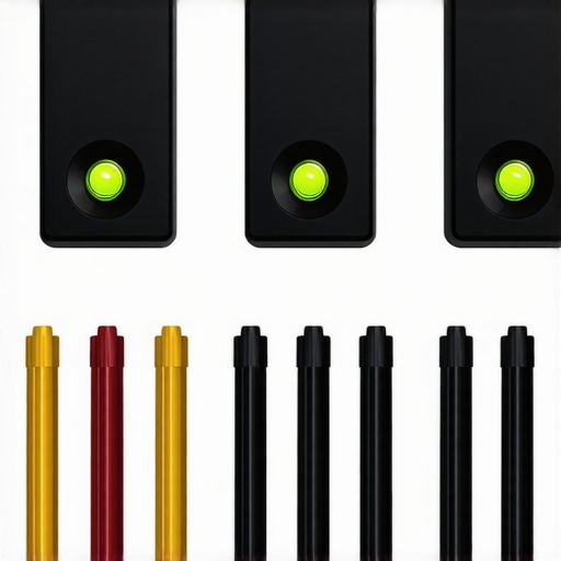 Technician calibrating bias lighting with spectroradiometer in a luxury home theater environment