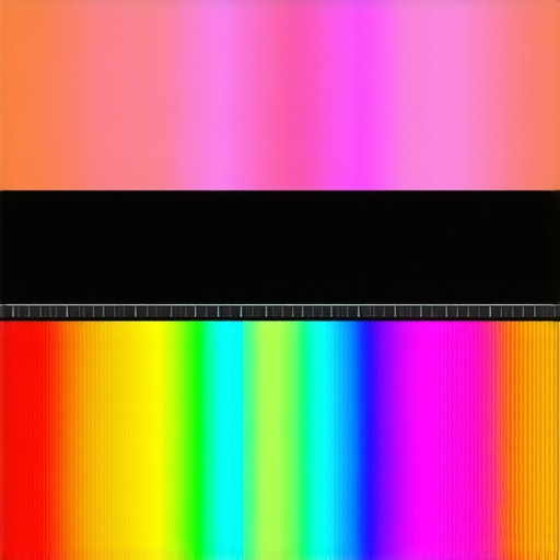 A spectrophotometer analyzing the spectral output of LED bias lights in a high-end home theater.