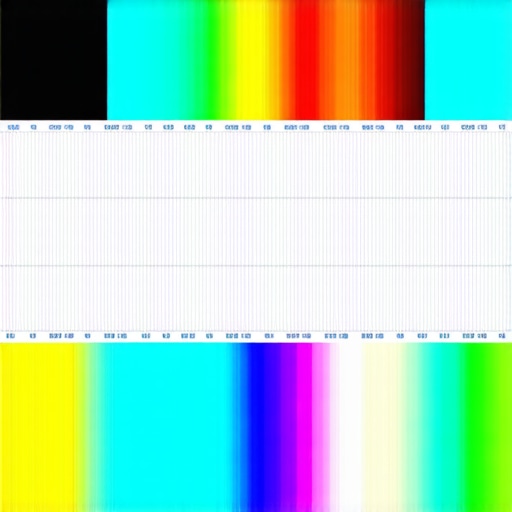 High-CRI LED strip emitting tailored spectrum with spectroradiometer interface showing spectral measurements.