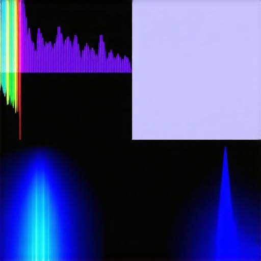 A futuristic home theater bias lighting setup with spectral sensors and adjustable LED panels.